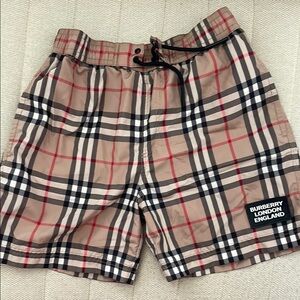 Authentic Burberry Beige and Black Plaid Shorts